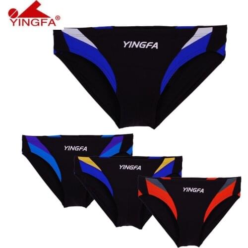 YINGFA Swimwear Men Boys Low Waist Swim Briefs Competitive Swimming Suit Triangle Racing Swimsuits