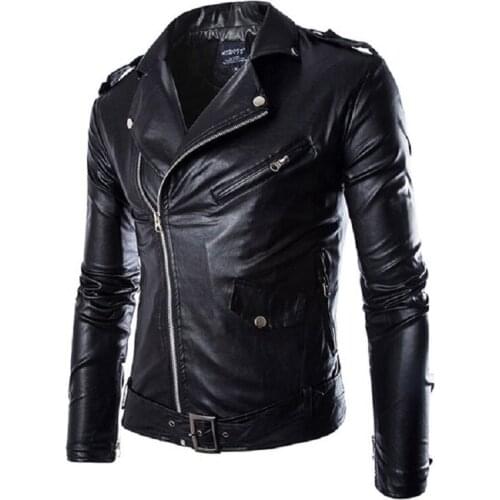 Fashion Brand Mens Leather Jacket Coat men Biker Jacket Homme Jaqueta De Couro Masculina PU Leather Mens Punk Veste Cuir