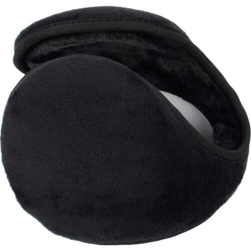 Men Women Autumn Winter Soft Plush Earmuffs Solid Color Warm Back Wear Ear Protectors Windproof Outdoor