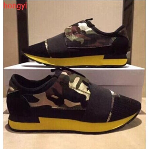 Men Race Trainer Runner Shoes Breathable Mesh Patched Mixed Colors Lace-up Loafers Casual Shoes Size 38 to 46