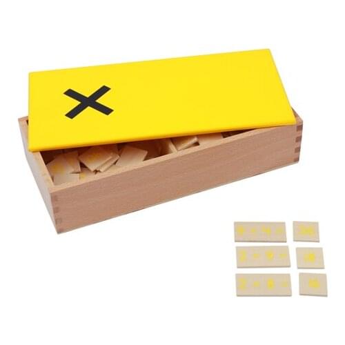Montessori Box of multiplic.Equations&products toys