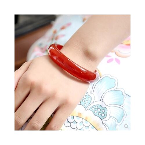 Natural genuine bracelet Brazilian red Agate Jade Bracelet widened version narrow version of Jade bracelet red Jade Bracelet Sen