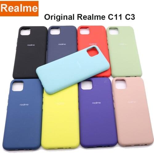Original Realme C11 C3 Soft liquid silicone case For Realme C11 C 3 slim soft back cover Realme C3 10 colour