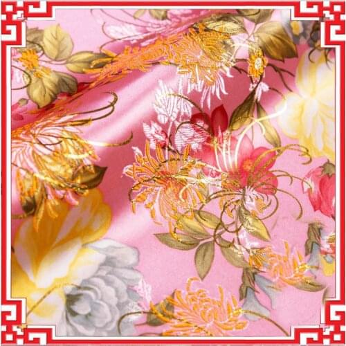 100cmx75cm Peonies yarn dyed braocade fabric jacquard tapestry satin jacquard fabric fashion fabric DIY clothing