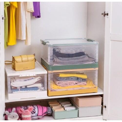 Transparent visible foldable easy storage does not cover an area of portable large capacity labor-saving scroll book case J06