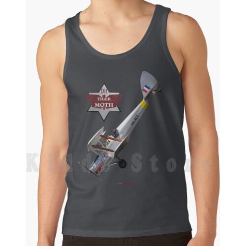 Plane & Simple Badge-Tiger Moth Vh-Bgo Tank Tops Vest Sleeveless Airplane Aviation Airplane Fly Flying Flight