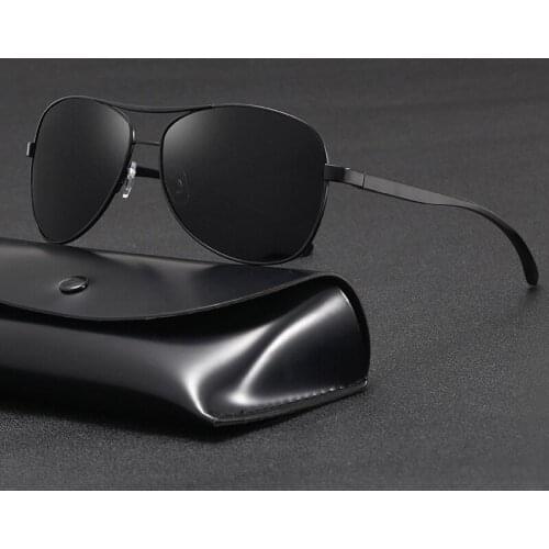Luxury Aviation Polarized Men Sunglasses Vintage Brand Designer Sun Glasses Women Retro Metal Black Mirror Fashion Oculos De Sol