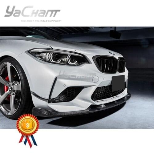 Carbon Fiber Front Bumper Splitter Fit For 2016-2018 F87 M2C M2 Cempetition 3DD Style Front Bumper Under Lip