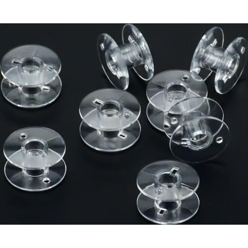 10pcs Sewing Machine Bobbins 2518p Generic Multifunctional Transparent Shuttle Core Wire Shaft Thickening