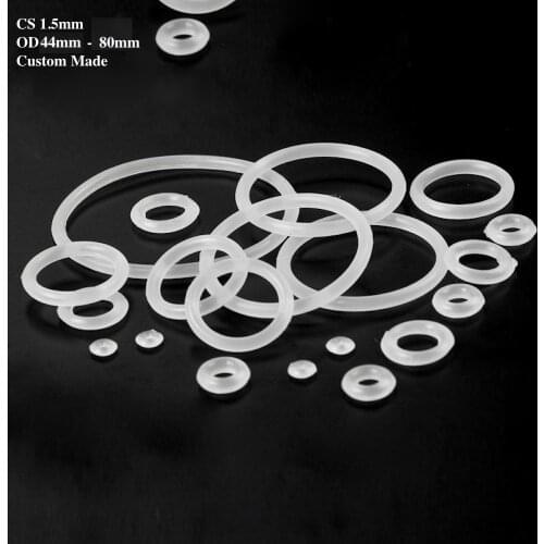 50x VMQ O Ring Seal Silicon Rubber Seal Gasket OD44mm - OD 80mm M41mm - M77mm ID 47 50 52 57 62 67 72 x CS1.5mm