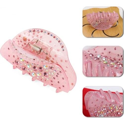 High Quality AB Rhinestone Hair Claw Wholesale Fashion Acrylic Hair Claw Hair Clip for Women