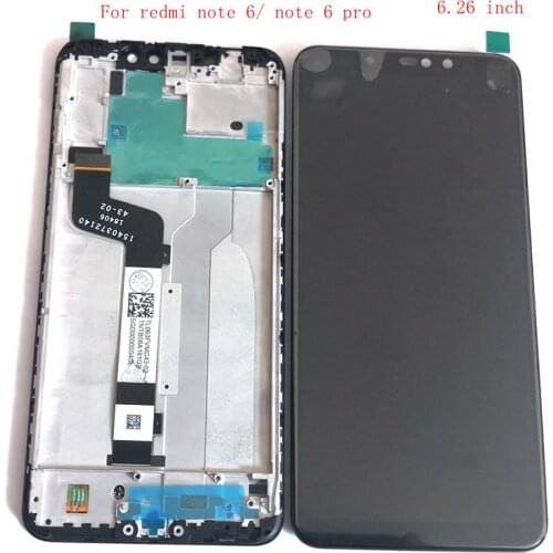 For Xiaomi Redmi Note 6 note 6 Pro Lcd Screen Display WIth Touch Glass DIgitizer Frame Full Replacement Parts note6 pro lcd
