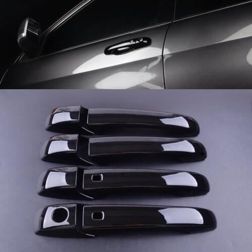 8Pcs Car Plastic Gloss Black Door Handle Cover Fit for Jeep Grand Cherokee Dodge Durango 2011 2012-2014 2015 2016 2017 2018 2019