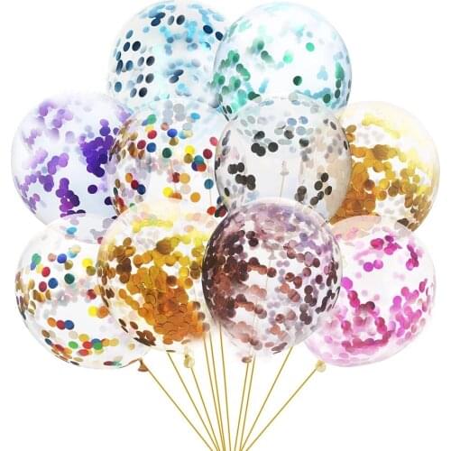 10pcs 12inch New Rose Gold Balloons Gold Green Pink Blue Confetti Wedding Birthday Party Decor Helium Supplies Kids Toys Globos