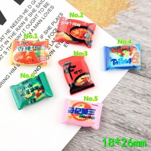 10Pcs/lot Simulation Instant Noodles Flat back Resin Cabochons Kawaii Fake Food Phone Deco Parts Scrapbooking Accessories DIY