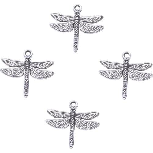 10pcs/lot Vintage Style Zinc Alloy Animal Dragonfly Butterfly Pendants Charm Jewelry Finding For Handmaking