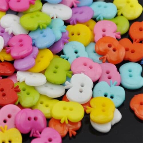 100pcs plastic button Lovely Fruit DIY Appliques/sewing 2 holes Lots mix PT73