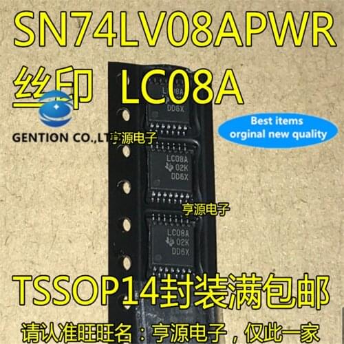 20Pcs SN74LV08APW SN74LV08APWR Silkscreen LV08A TSSOP-14 in stock 100% new and original