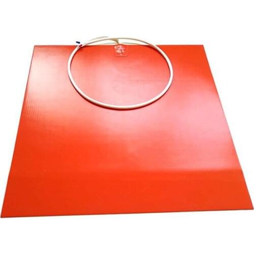 230v 2000w 600*600*1.5mm heat bed for 3d printer adhesive 1 side 100k thermistor 1000mm lead wire out from middle of 1 side