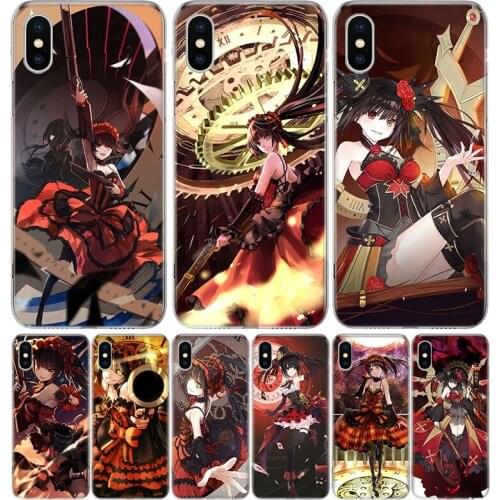 DATE A LIVE Tokisaki Kurumi Anime Cover Phone Case For Iphone 11 12 Mini Pro 7 6 X 8 6S Plus XS MAX + XR 5S SE 10 9 Art TPU Coqu
