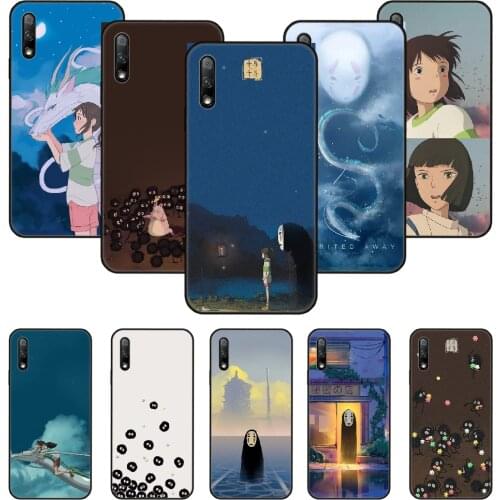 Phone Case For Huawei Honor 9X 10 9 20 8X 8A 8S 7X 7A i A Pro Play Lite Black Cover Shell Luxury Funda spirited away Anime