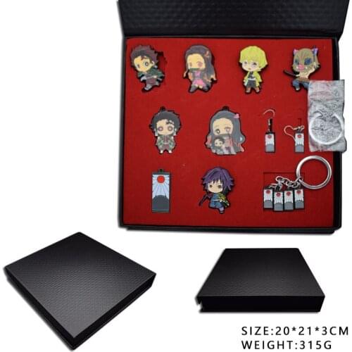 COSANER 1Set Kimetsu no Yaiba Fashion Anime Metal Key Chains Cartoon Keyring Keychain Pendant Toys Keyholder Unisex Gifts NEW