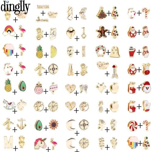 Dinglly 2Pcs High Quality Animal Fruit Beads Heart Charm For 10mm Bracelet Wristband Golden Fashion Jewelle Accessories Beaded