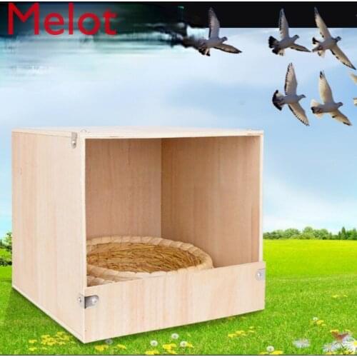 Pigeon Nest Nest Small Wooden House Pet Bed Hanging Flying Bird Nest Disturb Nest Box Wooden House Cold-Proof Rabbit Wooden