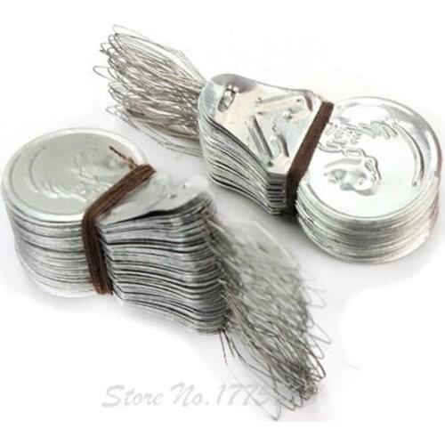 100x Silver Tone Wire Loop DIY Needle Threader Stitch Insertion Hand Machine Sewing Tool AA7408