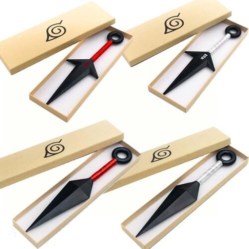 25CM Naruto Anime Peripheral Cos Collection Toys Konoha Darts 4Th Generation Dart Abs Kunai Weapon Model Toy Child Birthday Gift