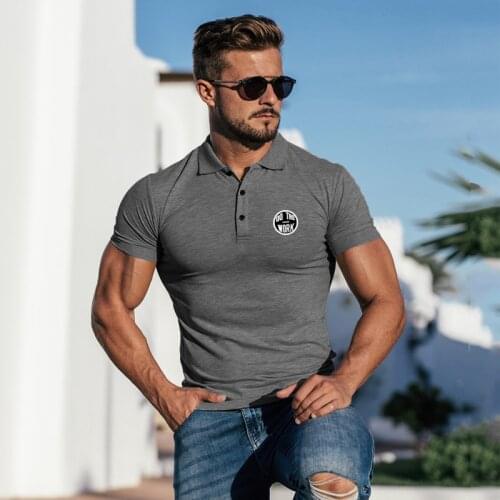 BrandNew Mens Short Sleeve Polo Shirts Casual Fitness Fashion Polo Shirt Cotton Mens Shirts Clothing Trend Sport Polo Shirts