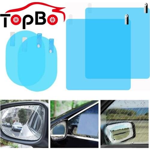 2Pcs Auto Rain Rearview Mirror Films Waterproof Anti-Fog Car Mirror Rain Cover Anti-rain Car Window Rain Protector Glass Film