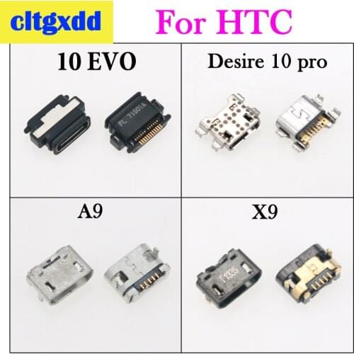 Cltgxdd 2 PCS Type-C For HTC Desire 10 pro USB Jack Socket ,Mini Micro USB Connector V8 Port Charging Dock For HTC U11 A9 X9