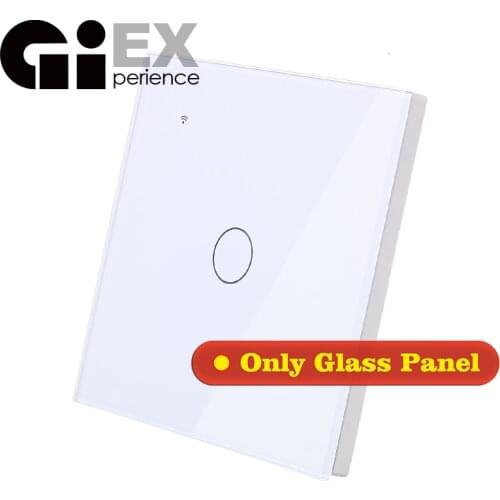 WIFI Touch Light 86*86mm 118*72mm Wall Switch Round White Glass Panel Only Glass Panel (No switch)