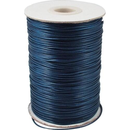 Pandahall Approx 185 yards/roll 0.5mm Waxed Polyester Cords Beading Cord Thread String Rope with Spool for DIY Jewelry Making