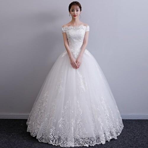Wedding Dress Bride Plus Size Wedding Dresses Bridal Embroidery Princess Dream Flower Dresses Lace Up