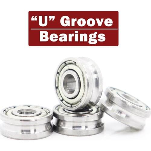 U041304 U Groove Sealed Ball Bearing ( 4PCS ) 4*13*4 mm Pulley Wheel Bearings U2/1 Guide Track Rlooer Bearing