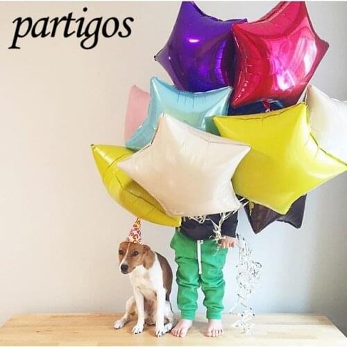 1pcs 24inch Gold Silver Star Aluminium Foil Balloon Baby Shower Birthday Party&Wedding Decoration Childrens Day Supplies