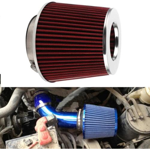90mm Air Filter Intake Cleaner Reusable Washable with Clamps Filter Out Impurities Universal Car accessories