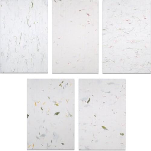 Yunlong Xuan Paper Letterheads Vintage 20pcs Brush Pen Small Regular Script Calligraphy Paper Plants Fiber Rice Paper Letterhead