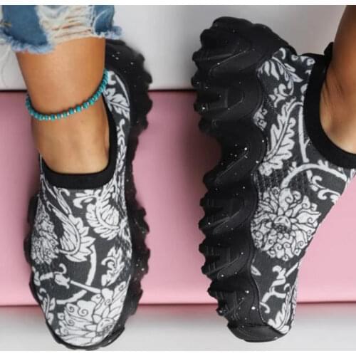 Women Flower Print Sneakers Plus Size Platform Vulcanized 2021 Summer Woman Casual Sport Shoes Female Shoes Ladies Footwear