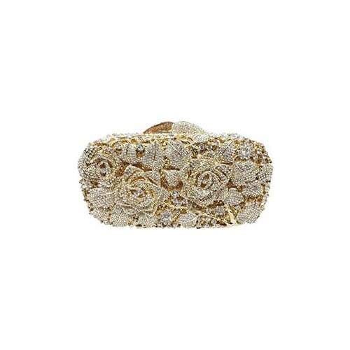 Woman Evening bag Women Diamond Rhinestone Clutch Crystal Day Clutch Wallet Wedding Purse Party Banquet Gold Silver