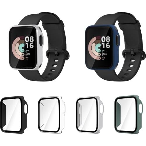 Hard Full Edge Glass Screen Protector Case Shell Frame For Xiaomi Mi Watch Lite/Redmi Smart Watch Protective Bumper Cover