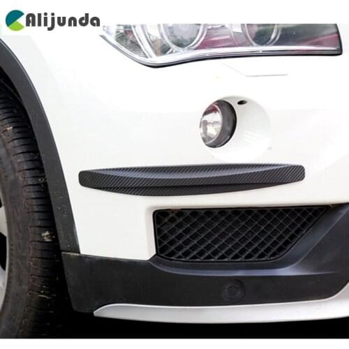 1 Pair Carbon Fiber Front&Rear Bumper Protector Corner Guard Scratch Sticker Protection for Mitsubishi ASX/Outlander/Lancer
