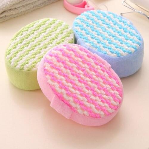 1pc Candy Color Bath Sponge Massage Multi Shower Exfoliating Body Cleaning Scrubber for Back -43