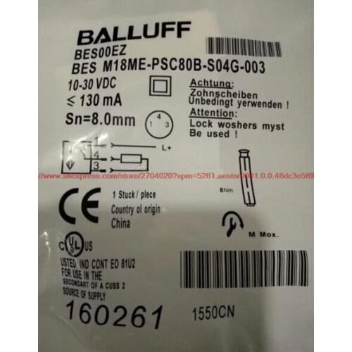 100% NEW BES M18ME-PSC80B-S04G-003 proximity switch PNP normally open sensor