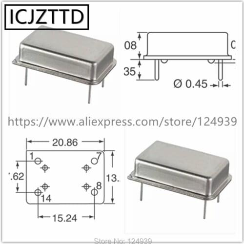 20.86mmx13.20mm 80.000MHZ 80.000M 80MHZ 80M 96.000MHZ 96MHZ 96M 96.000MHZ Full size 3.3V 5V DIP-14 4Pins OSC 12.500MHZ 12.5MHZ