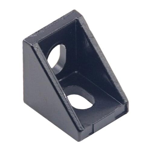 25PCS 2020 Black Corner Bracket Fitting Angle Aluminum 20 x 20 x 17mm L Connector for Aluminum Profile CNC