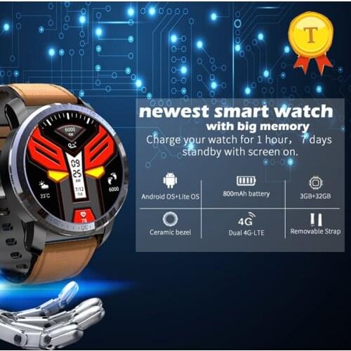 32gb Smart Watch Men IP67 Waterproof long Standby Sport Heart Rate Monitoring pedometer sync function 4g weather Smartwatch male