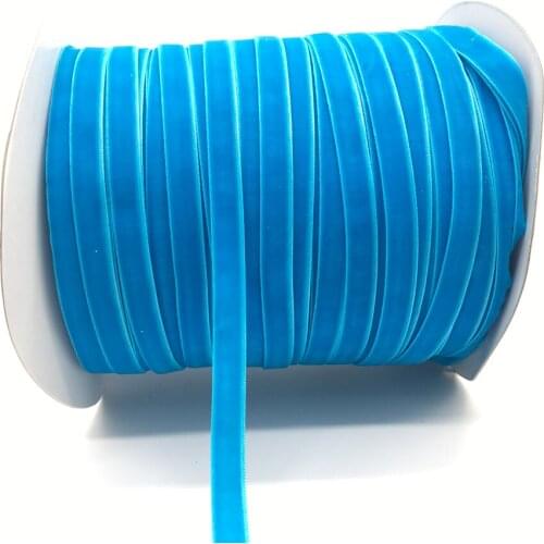 5yards/lot 3/8" 10mm Sky blue Soft Comfortable Velvet Ribbon Headband Clips Bow Wedding Christmas Decoration